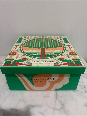 L'OCCITANE Green, Cream & Orange Decorative Gift Box